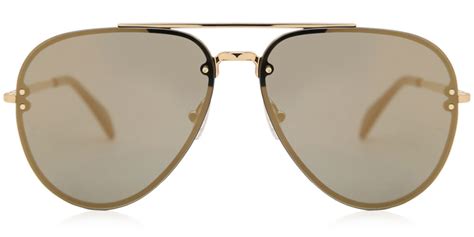 Celine CL41391/S Mirror J5G/MV Sunglasses Gold